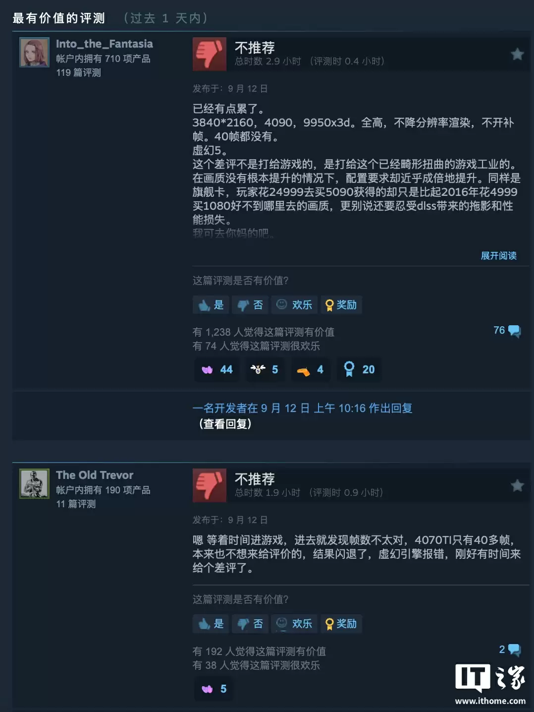 298 元起游戏《无主之地 4》发售:Steam 在线峰值破 20 万人,玩家吐槽“优化差”