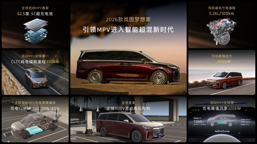 纯电续航350公里，2026款岚图梦想家正式上市，打破行业困局！