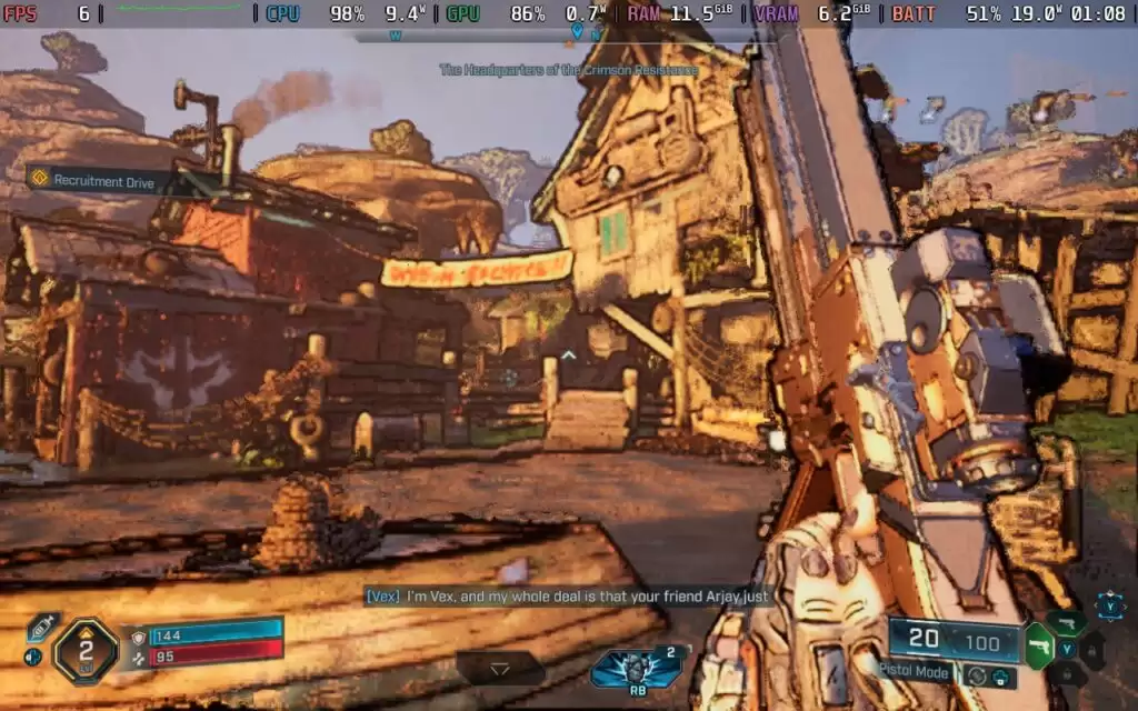 《无主之地 4》游戏在 Steam Deck 掌机运行效果不佳,存输入延迟、卡顿问题