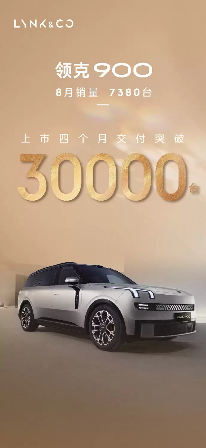 28.99 万元起,领克 900 上市 4 个月累计交付量突破 3 万台