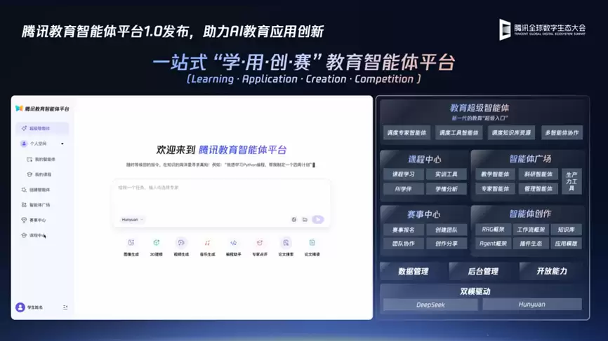 2025腾讯全球数字生态大会：腾讯教育智能体平台正式发布，AI+人才培养体系升级