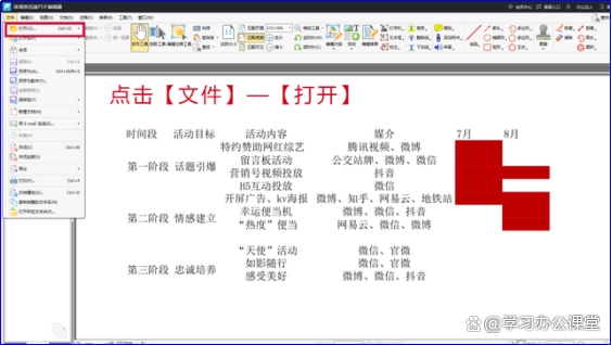 打开PDF文件