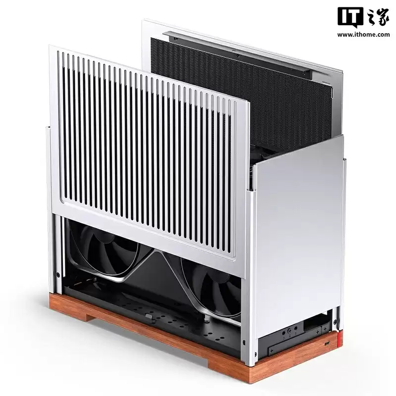 乔思伯 ITX 机箱 T9 开售:实木底座 + 铝制面板 + 可调中框,799 元
