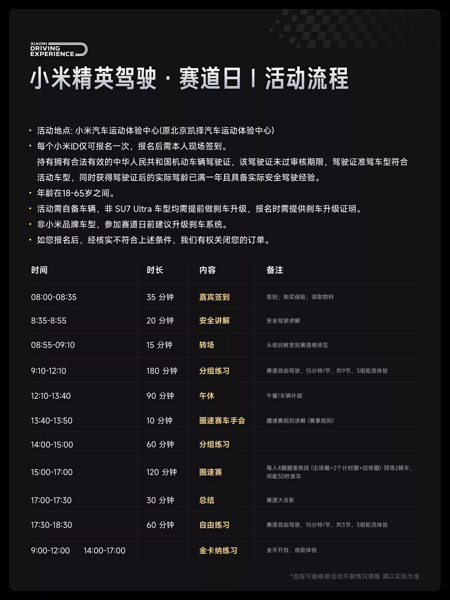 小米精英驾驶赛道日