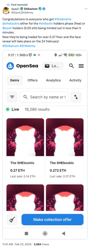 SHIB售空Sheboshi NFT，死亡交叉威胁投资？