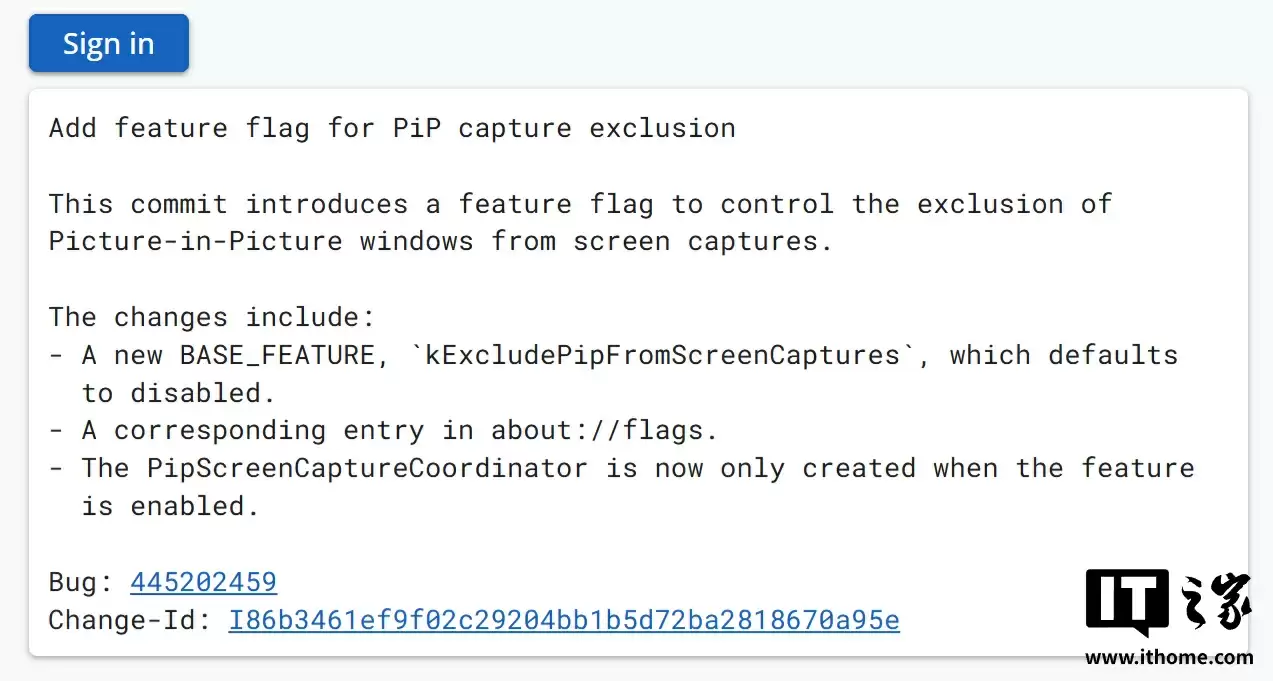 谷歌 Chrome Canary 浏览器推实验 Flag:截图 / 录屏排除画中画视频窗口