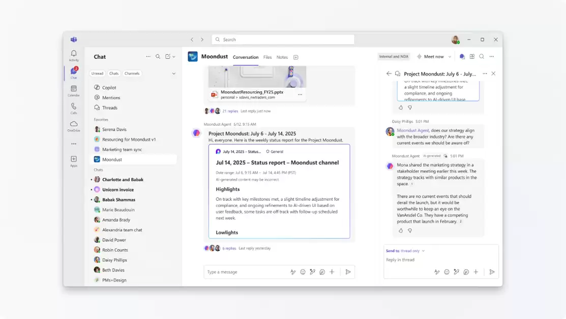 提升团队执行力：微软 Teams 公测 Channel Agent，AI 生成报告、追踪任务