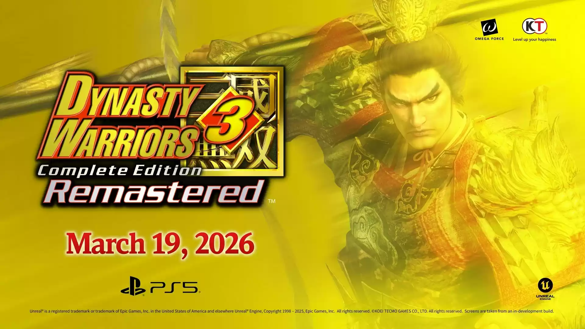 《真・三国无双 2 with 猛将传 Remastered》游戏官宣 2026 年 3 月 19 日登陆 PS5
