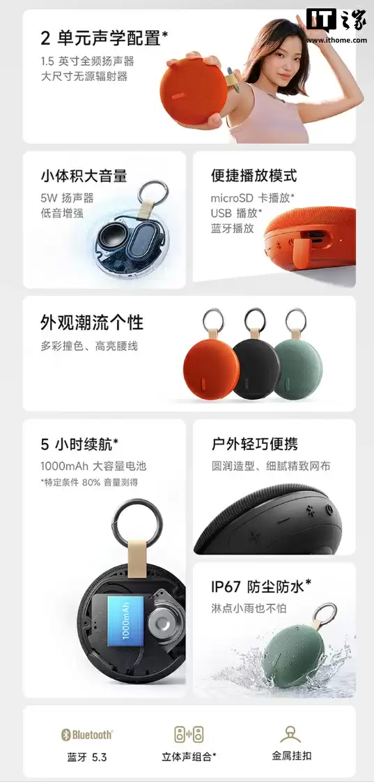 Redmi蓝牙音箱细节