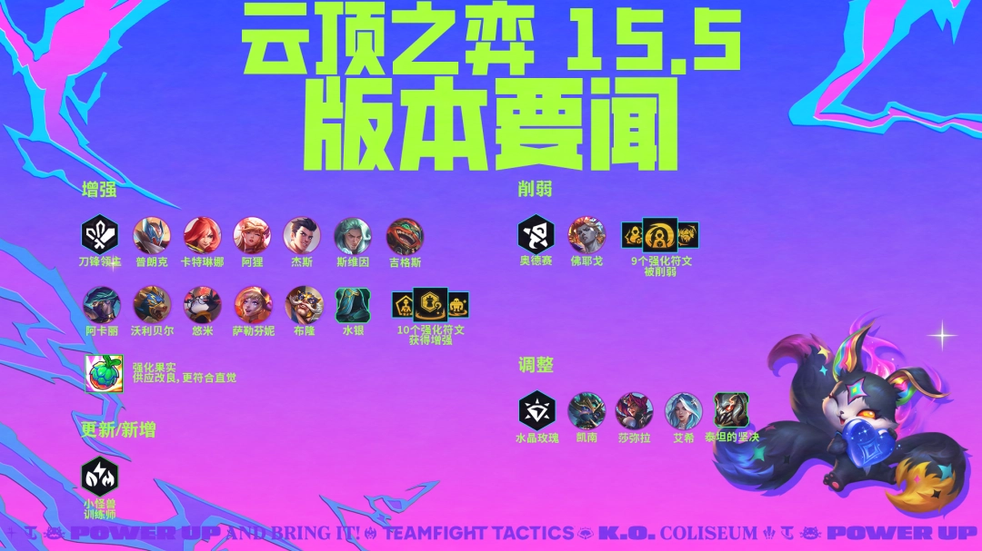 云顶之弈15.5版本强化果实调整内容详解