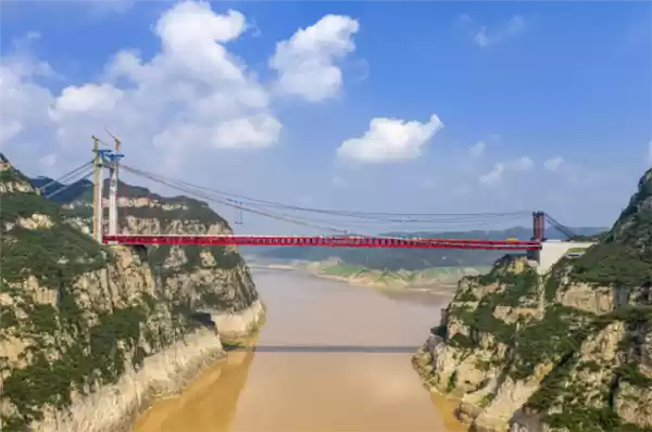 济新黄河大桥施工现场