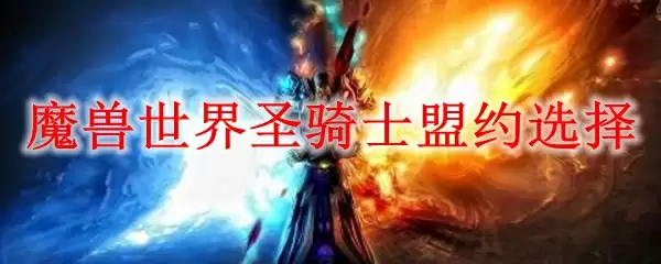 魔兽世界圣骑士盟约选择