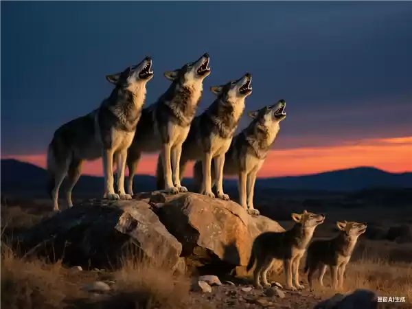 狼群嚎叫示意图