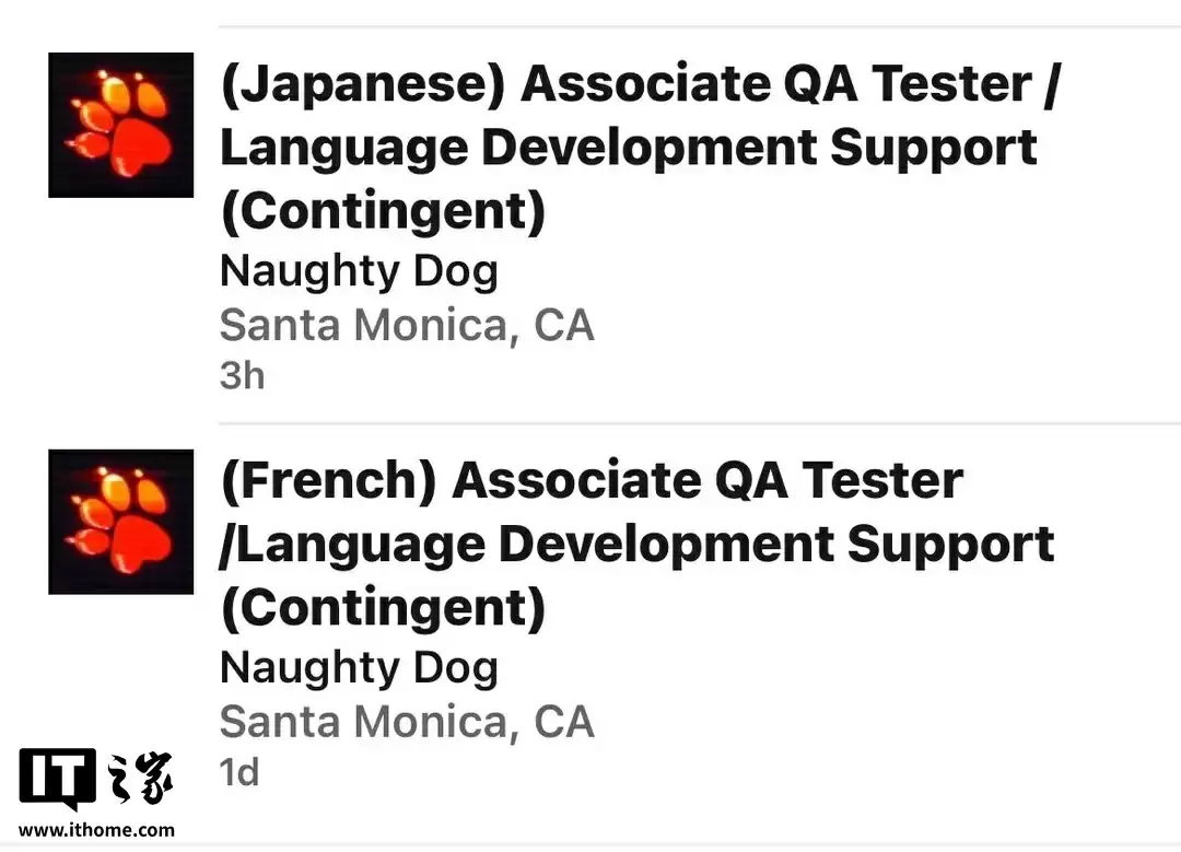 顽皮狗工作室招聘多语言本地化翻译，《星际：异端先知》游戏有望