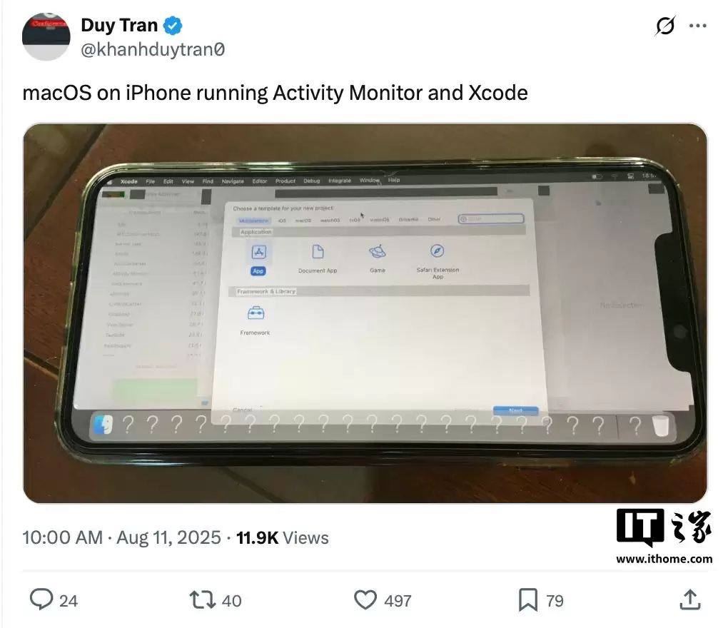 iPhone运行macOS演示