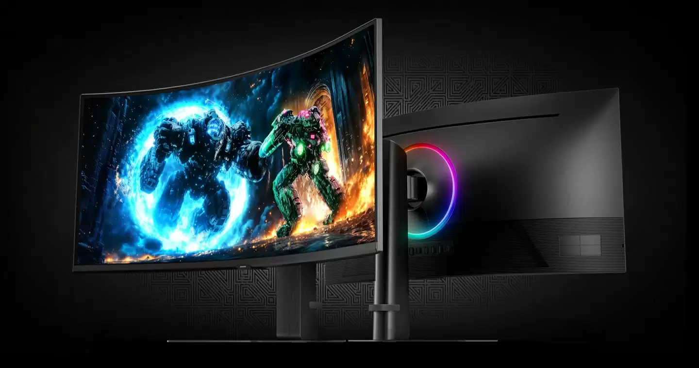 三星 37 英寸 4K 165Hz 玄龙骑士电竞显示器 G75F 国行上市:1000R、HDR600,5999 元