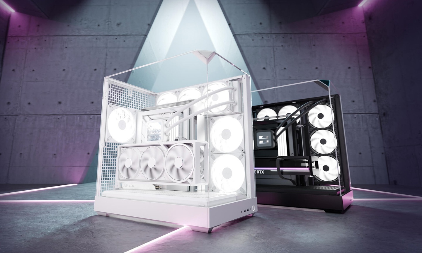 APNX V2机箱上市:三面玻璃设计,顶部支持风扇安装