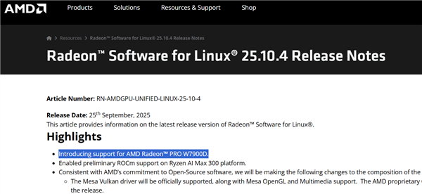 AMD发布中国特供专业显卡Radeon PRO W7900D