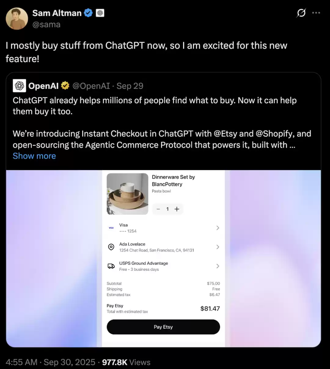 ChatGPT电商购物功能展示