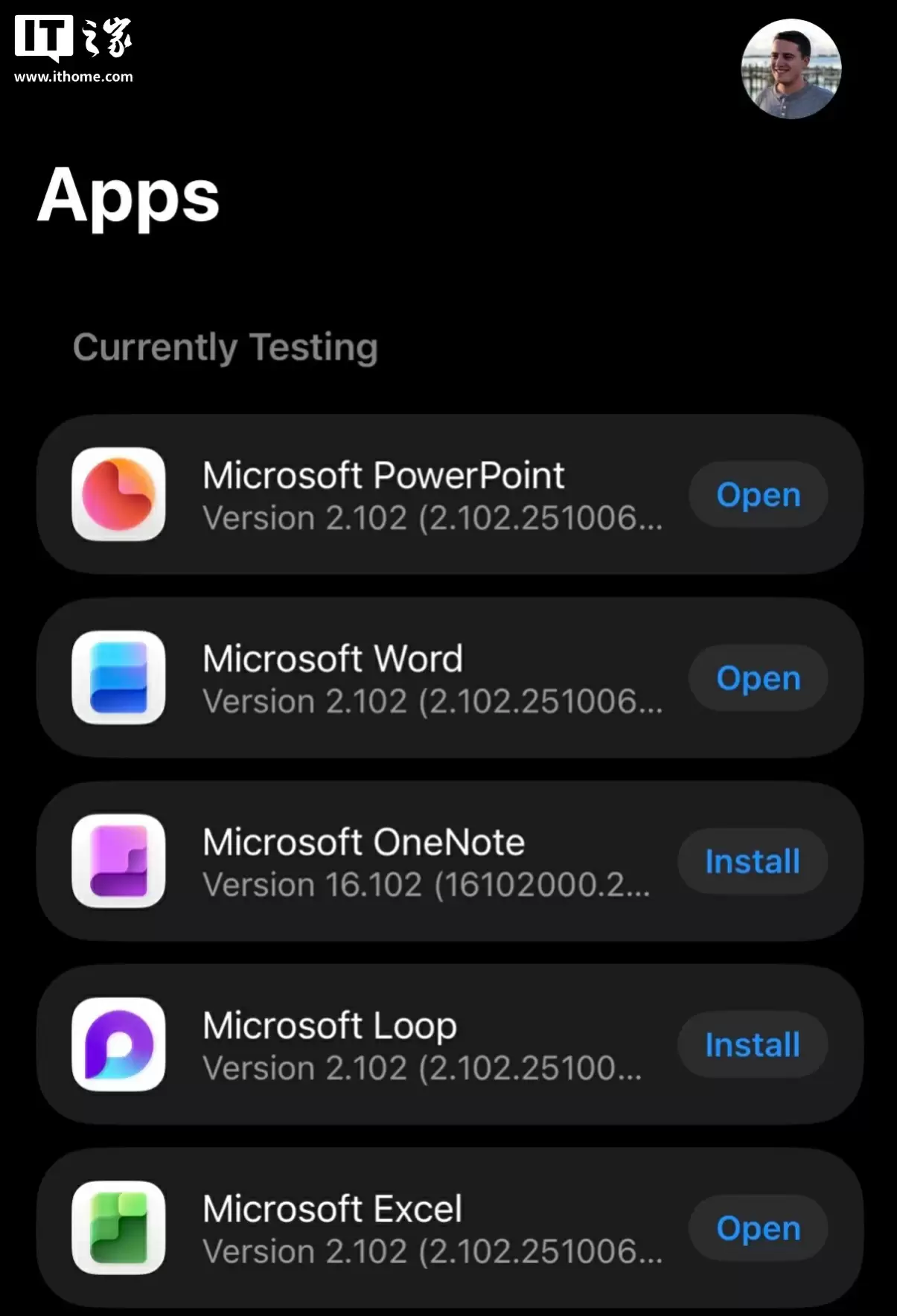 iOS 测试版 Excel、Word 和 PowerPoint 等微软 Office 应用启用新图标，移除 X / W / P 等字母标识