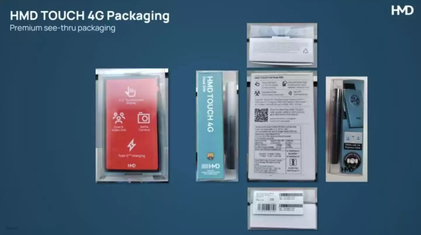 HMD 复刻版“诺基亚 Asha”风格工程机 Touch 4G 谍照及包装盒曝光：3.2 英寸屏、支持自拍