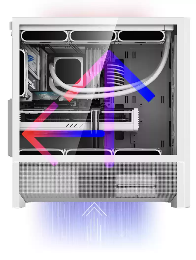 爱国者推出御风 F100 机箱:木纹饰板、十字风道设计,黑白双色售 199 元