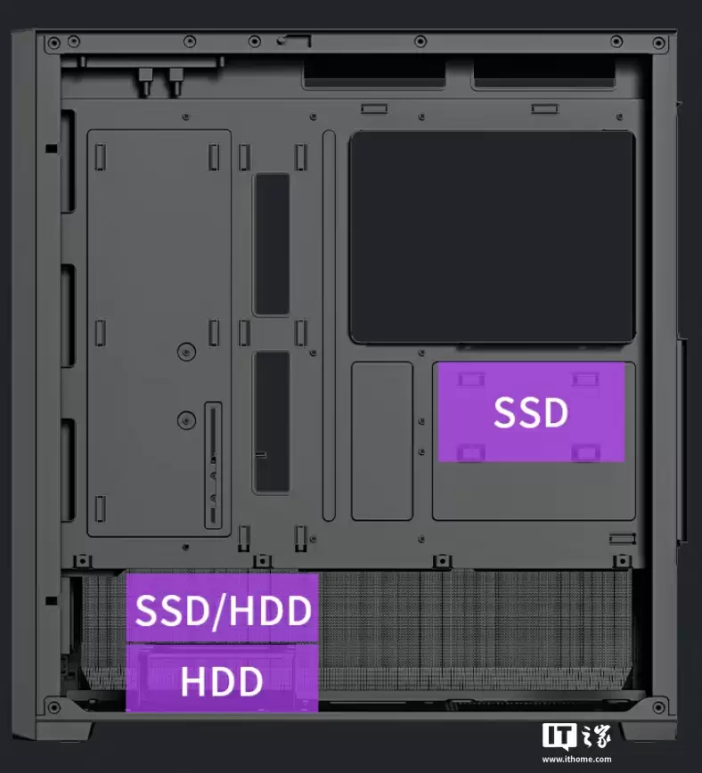 爱国者推出御风 F100 机箱:木纹饰板、十字风道设计,黑白双色售 199 元