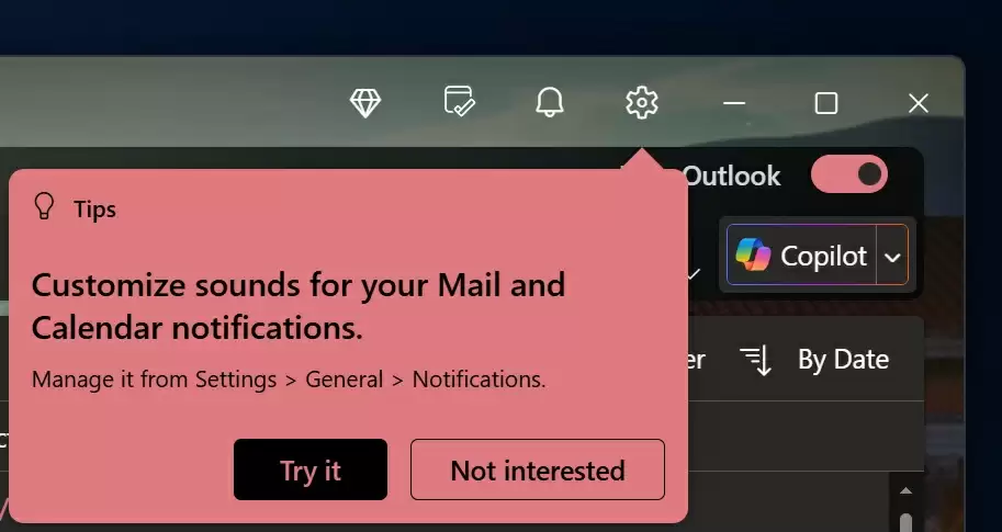 微软 Win11 版 Outlook 推送 9 月更新：定制铃声、邮件跳转等