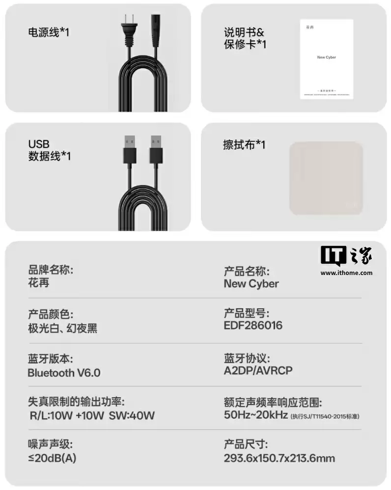 漫步者花再 NEW CYBER 蓝牙音箱开售：2.8 英寸彩色面板、35W USB-A / C 双输出接口，1499 元