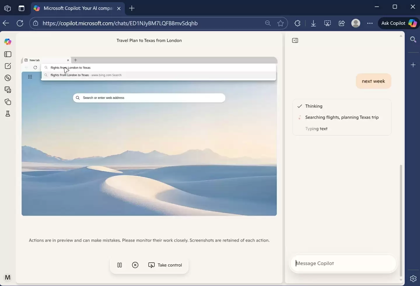 微软 Edge“浏览器操作”功能首曝:AI 扮演你上网,代操作点击、填表等任务