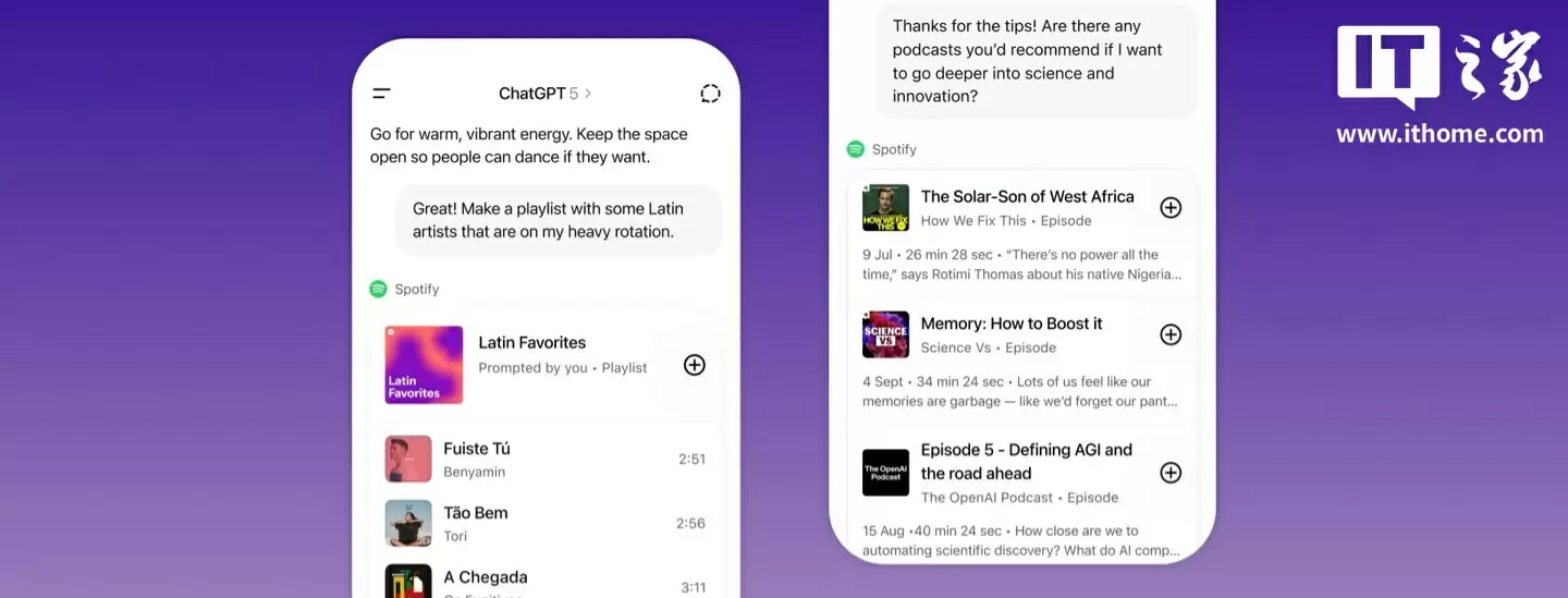 ChatGPT 向你推荐专属新口味音乐，OpenAI 与流媒体音乐平台 Spotify 达成合作