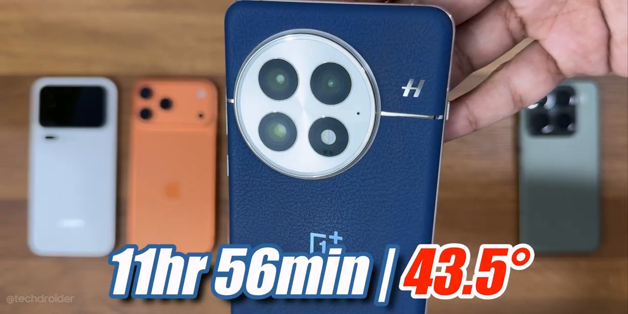7500mAh vs 4823mAh：TechDroider 测试小米和苹果的“17 Pro Max”手机续航
