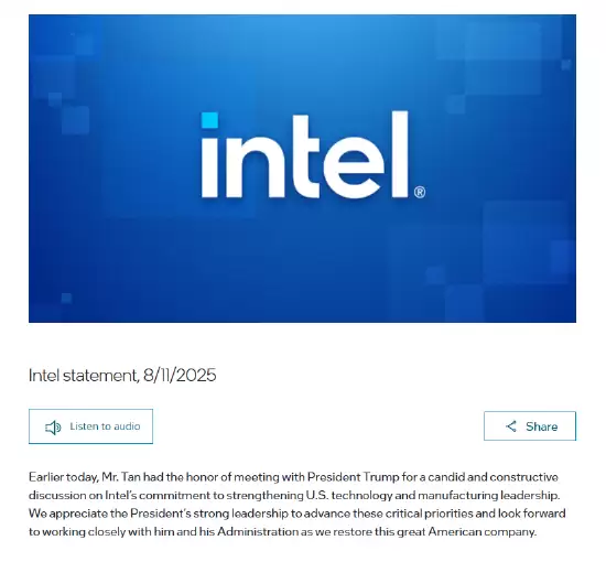 英特尔CEO与特朗普会晤现场