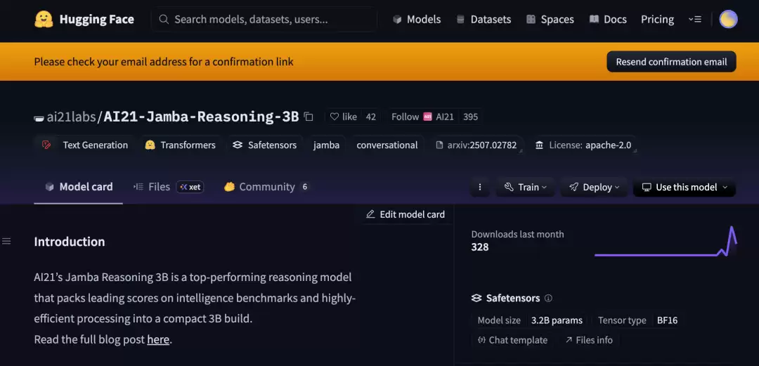 Jamba Reasoning 3B开源信息