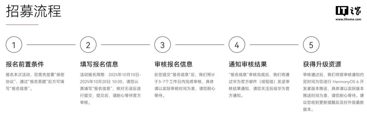 华为鸿蒙 HarmonyOS 6 开发者版本体验招募(三期)开启,新增 MateBook Pro / Fold PC 产品