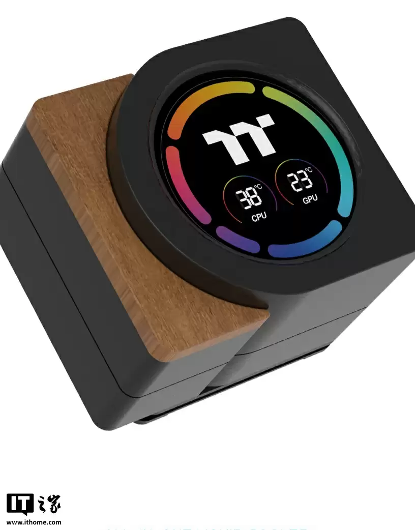 曜越推出钢影・木语 360 一体式水冷散热器：冷头数显屏带木艺装饰，279 元