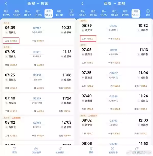不再是263元!被网友称为“蜀汉之痛”的西成高铁全线票价上涨