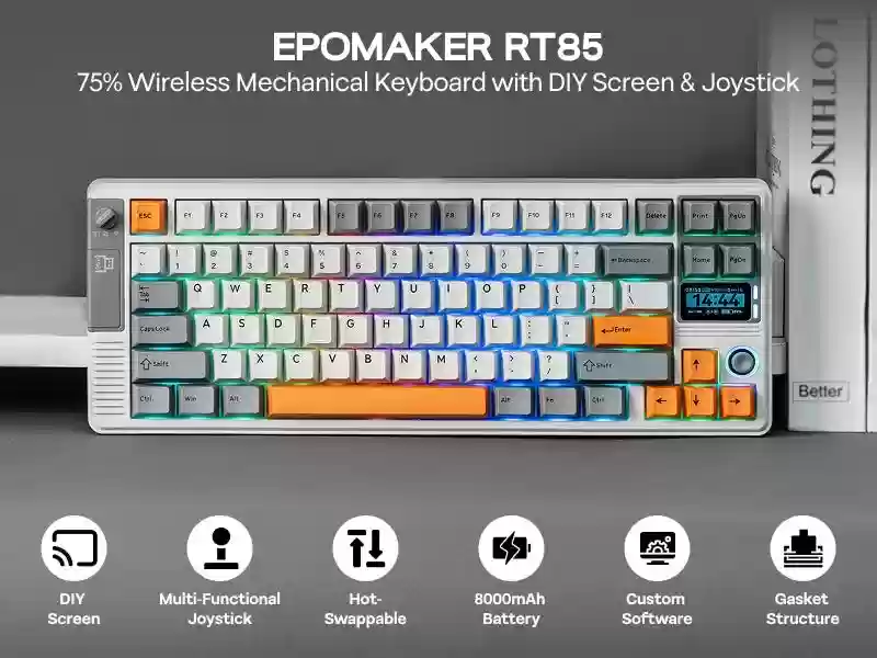 EPOMAKER推出复古风RT85三模机械键盘