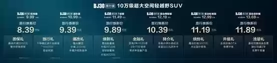 旅行焕新价最低8.39万元起，BJ30旅行家正式上市