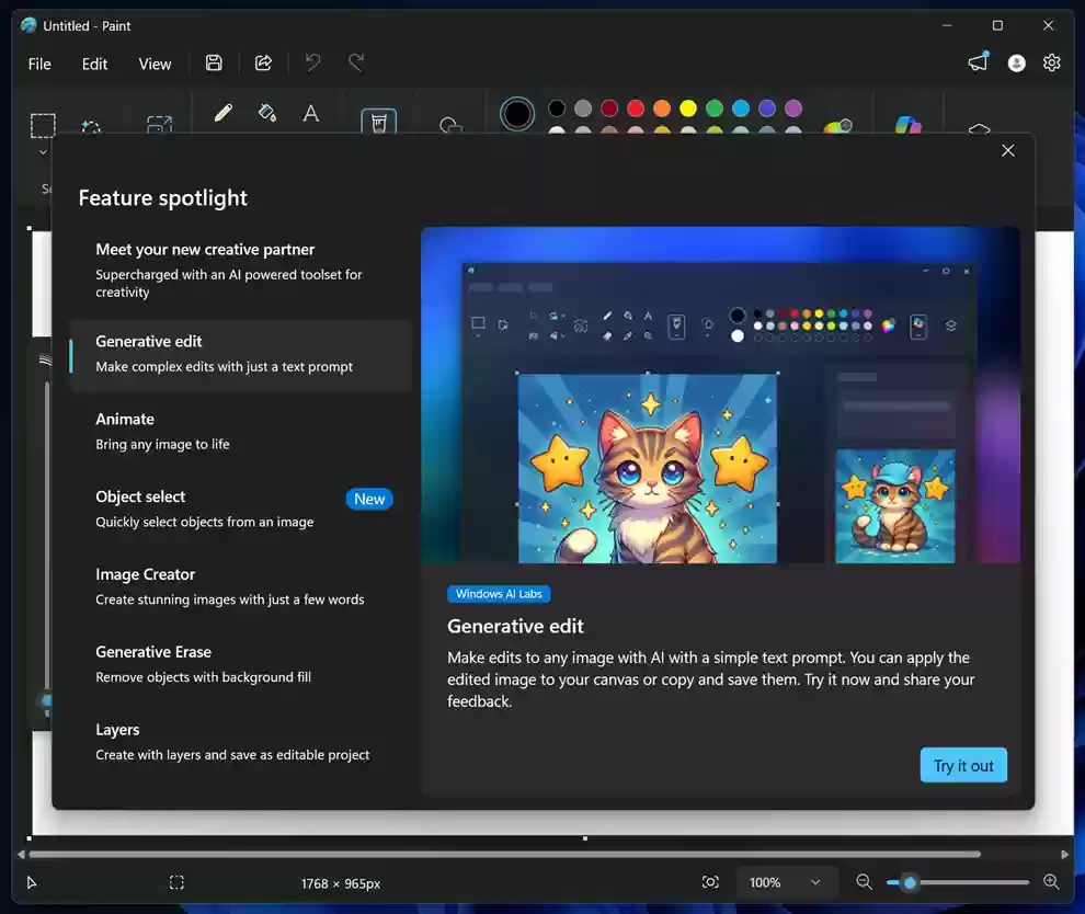 60秒内出片：微软 Win11 画图应用迎史诗级更新，图片秒变动画