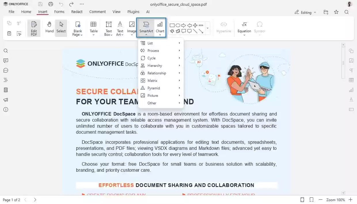 开源办公套件ONLYOFFICE Docs 9.1 发布：PDF 支持密文处理、表格函数提速400%