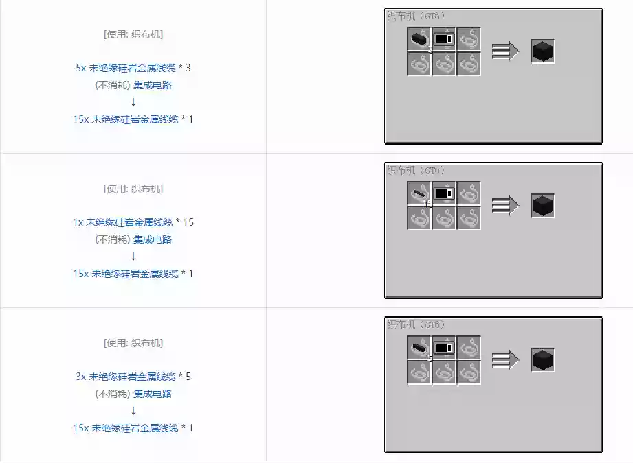 我的世界格雷科技6 15x未绝缘线缆合成大全