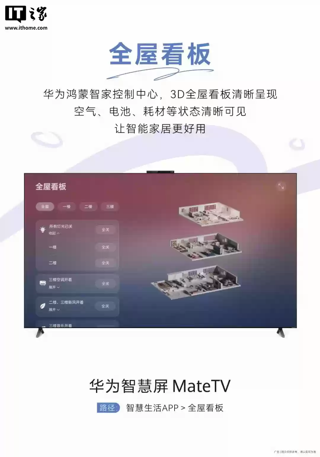 “史上最大 Mate”华为智慧屏 MateTV 获 OTA 升级,新增大师原彩图像模式、全屋看板等功能
