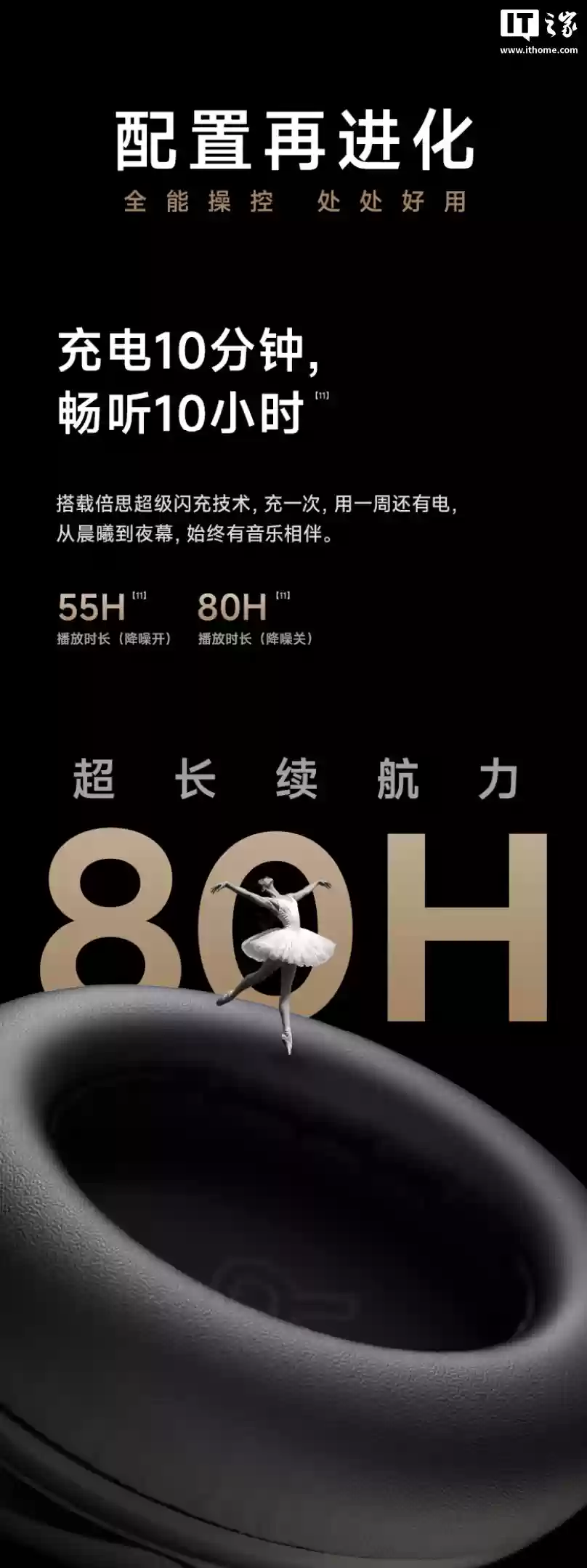 倍思 MH1 头戴式降噪耳机预售：双金标认证。80小时续航，首发价296.1元