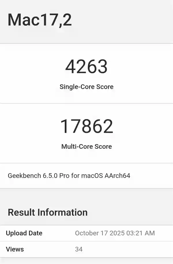 迄今最快移动CPU!苹果M5单核超越骁龙X2 Elite、媲美旗舰285K