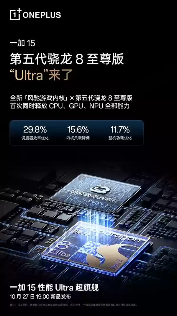 一加15出厂写入风驰游戏内核：把骁龙8E5优化成了8E5 Ultra