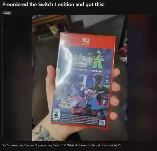 玩家预购宝可梦Z-A意外获Switch 2升级版引热议