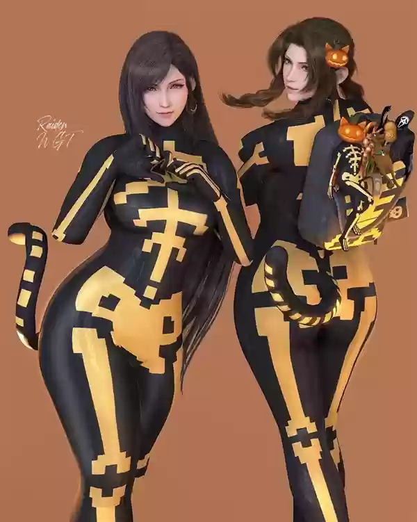 《最终幻想7》蒂法3D美图:穿上新服装 身材更出色