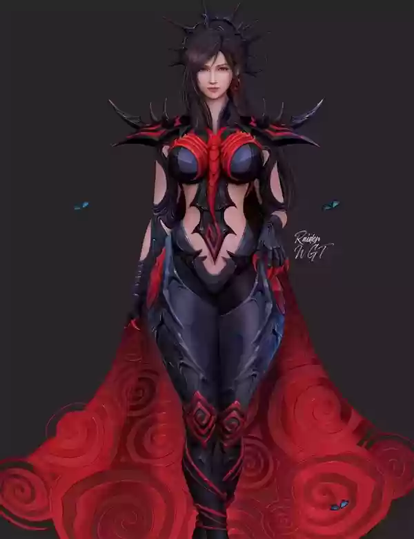 《最终幻想7》蒂法3D美图:穿上新服装 身材更出色