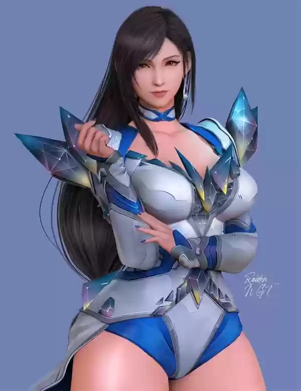 《最终幻想7》蒂法3D美图:穿上新服装 身材更出色